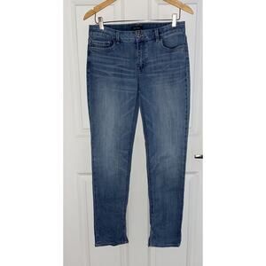 WHITE HOUSE BLACK MARKET Jeans Slit Hem 10R Slim